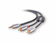 Belkin kabel audio zvukový Y, konektor 3,5mm/kolíky 2RCA - 2,1m -Blue
