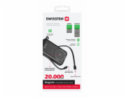 SWISSTEN powerbank 20000 mAh PD 22,5W s integrovanými kabely USB-C A LIGHTNING (kompatibilní s MagSafe) 
