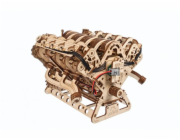 Ugears 3D dřevěné mechanické puzzle Motor V8