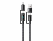 McDodo 4-in-1 USB-C/A to USB-C/Lightning cable CA-1990 1.2m (black)