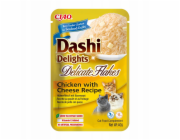 INABA CAT Dashi Delights Jemné Vločky Kuřete s Sýrem - pochoutka pro kočky - 40g