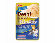 INABA CAT Dashi Delights Jemné vločky Kuřecí s tuňákem - pochoutka pro kočky - 40g