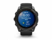 Garmin fenix® 8 AMOLED Sapphire - 51 mm - Carbon Gray DLC Titanium with Black | Pebble Gray Silicone Band, EU