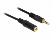 Delock - Prodlužovací šňůra audio - mini-phone stereo 3.5 mm se zdířkami (female) do mini-phone stereo 3.5 mm s piny (male) - 2 m - černá