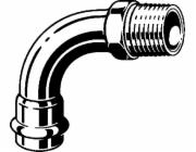Viega Bow s SC 28 x 1 ocel / galvanizovaný trubkový konektor