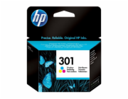 HP 301 - 3 ml - barva (azurová, purpurová, žlutá) - originální - blistr - inkoustová cartridge - pro HP DeskJet 1000, 1010, 1050 AiO, 1050A AiO, 1510 AiO, 2000, 2050 AiO, 2050A AiO, 2510 AiO, 2540 AiO
