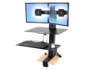 Ergotron WorkFit-S Dual Workstation - Nástavec na stůl - hranatý - hliník, vysoce kvalitní plast - černá