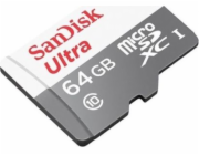 SanDisk Ultra - Paměťová karta flash (adaptér microSDXC na SD zahrnuto) - 64 GB - UHS-I / Class10 - microSDXC UHS-I
