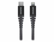 Swissten datový kabel kevlar usb-c / lightning 1,5 m antracit