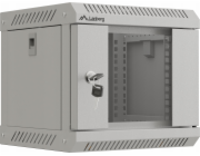 LANBERG RACKOVÁ SKŘÍŇ 10" NÁSTĚNNÁ 4U/300X300 (v rozloženém stavu) S PROSKLENÝMI DVEŘMI ŠEDÁ 