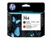 HP 744 Matte Black & Red Printhead