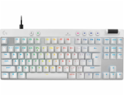 Logitech G PRO X RAPID - Klávesnice - TKL - podsvícení - USB - QWERTY - US mezinárodní - klávesový spínač: Linear - bílá
