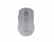 C-TECH myš Dual mode WLM-12GR, bezdrátová, 1600DPI, 6 tlačítek, šedá, USB nano receiver