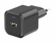 Swissten síťový adaptér gan 1x usb-c 35w pd + 1x usb-a 27w qc černý