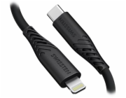 SWISSTEN DATOVÝ KABEL SOFT SILICONE USB-C / LIGHTNING 0,4 M ČERNÝ