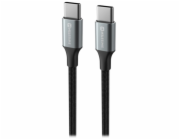 SWISSTEN DATOVÝ KABEL TEXTILE II USB-C / USB-C 1,5 M ČERNÝ