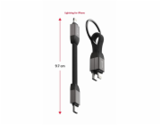 SWISSTEN MAGNETICKÝ KEYCHAIN KABEL USB-C / LIGHTNING 9,7 CM