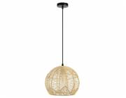 IMMAX BOHO PELO designové závěsné svítidlo, D30cm, E27, přírodní ratan