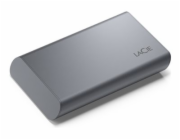 LaCie Mobile Secure STKH1000800 - SSD - High Performance - šifrovaný - 1 TB - externí (přenosný) - USB 3.2 Gen 2 (USB-C konektor) - AES 256 bitů - šedá space gray - s 3 roky Seagate Rescue Data Recove