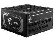 MSI zdroj MAG A1250GL PCIE5/ 1250W/ ATX3.1/ akt. PFC/ 7 let celk. záruka/ 135mm fan/ modulární kabeláž/ 80PLUS Gold