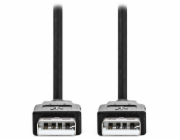 NEDIS kabel USB 2.0/ zástrčka USB-A - zástrčka USB-A/ černý/ bulk/ 5m