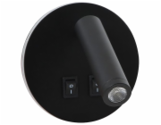 IMMAX GOAL designové nástěnné LED svítidlo, 2 vypínače, 6W, černé