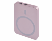 EMOS POWERBANKA WI 522, bezdrátové nabíjení 20W, 5.000mAh, LOSOSOVÁ, 1xUSB-C
