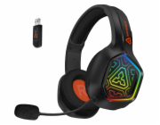 CONNECT IT BIOHAZARD Blast herní bezdrátová sluchátka s mikrofonem,RGB pods.,BT/2,4GHz/Jack+USB-C/ČERNÁ