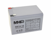 MHPower GE14-12 Gelový akumulátor 12V/14Ah, Faston F2 - 6,3mm, Deep Cycle