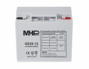 MHPower GE20-12 Gelový akumulátor 12V/20Ah, Terminál T1 - M5, Deep Cycle