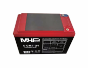 Baterie MHPower 6-DMF-24 Trakční gelová, 12V/24Ah, Terminál D2 - M5, Deep Cycle