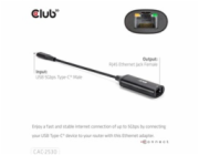 Club3D Adaptér USB-C na RJ45, 5Gb, 24cm