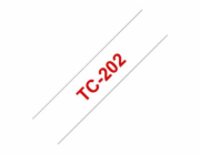 Brother - Bílá, červená - Role (1,2 cm x 7,7 m) 1 kusy páska pro tiskárnu - pro P-Touch PT-15, PT-20, PT-2000, PT-3000, PT-500, PT-5000, PT-6, PT-8, PT-8E