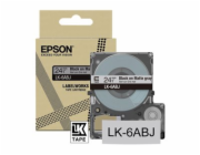 Epson LabelWorks LK-6ABJ - Matný - černá na matné šedé - Role (2,4 cm x 8 m) 1 kazeta/y závěsný box - páska - pro LabelWorks LW-C610