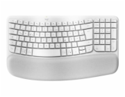 Logitech Ergo Series - Klávesnice - bezdrátový - 2.4 GHz, Bluetooth LE - QWERTZ - německá - bělavá