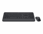 Logitech Signature MK650 Combo for Business - Klávesnice a sada myši - bezdrátový - Bluetooth LE - AZERTY - francouzská - grafit