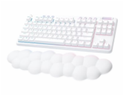 Logitech G G715 - Klávesnice - bez numerické klávesnice - podsvícení - bezdrátový - Bluetooth, 2.4 GHz - AZERTY - francouzská - klávesový spínač: Tactile - bílá