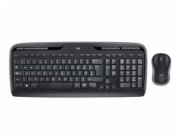 Logitech Wireless Combo MK330 - Klávesnice a sada myši - bezdrátový - 2.4 GHz - britská - černá