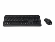 Targus - Klávesnice a sada myši - kombinace - full size - bezdrátový - 2.4 GHz - AZERTY - francouzská - černá