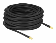 Delock - Prodlužovací šňůra pro anténu - SMA zástrčka do SMA se zdířkami (female) - 15 m - koaxiál - černá