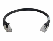 C2G Cat6a Booted Shielded (STP) Network Patch Cable - Patch kabel - RJ-45 (M) do RJ-45 (M) - 3 m - STP - CAT 6a - lisovaný, provedení bez hrbolků, licna - černá