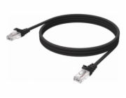 Vision - Síťový kabel - RJ-45 (M) do RJ-45 (M) - 1 m - UTP - CAT 6 - bootovaný, licna - černá