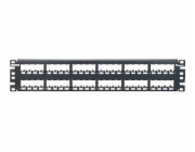 Panduit MINI-COM All Metal Shielded Modular Patch Panel - Propojovací panel - černá - 2U - 19" - 48 portů