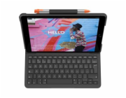 Logitech Slim Folio - Klávesnice a pouzdro - bezdrátový - Bluetooth LE - QWERTY - italská - oxfordská šedá - pro Apple 10.9-inch iPad (10. generace)