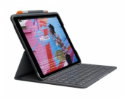 Logitech Slim Folio - Klávesnice a pouzdro - bezdrátový - Bluetooth LE - QWERTY - španělská - oxfordská šedá - pro Apple 10.9-inch iPad (10. generace)