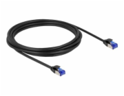 Delock - Síťový kabel - RJ-45 (M) do RJ-45 (M) - 2 m - 4.5 mm - S/FTP - CAT 6a - neobsahuje halogen, provedení bez hrbolků - černá