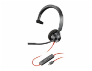 Poly Blackwire 3310 - Blackwire 3300 series - náhlavní souprava - náhlavní - kabelové - USB-C - černá