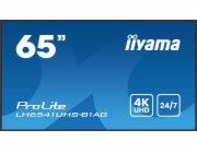 iiyama ProLite LH6541UHS-B1AG - 65" Třída úhlopříčky (64.5" zobrazitelný) displej LCD s LED podsvícením - digital signage - 4K UHD (2160p) 3840 x 2160 - black bezel with glossy finish