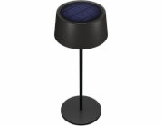 Stolní lampa Realpower  LED-Solar Tischlampe dimmbar s Akku, schwarz