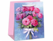 JU-PITER Ozdobná dárková taška 4wz 30x42x20cm JP 4663 XL široké dno mix cena za 1 ks